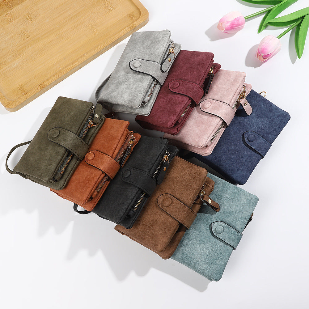 Short Korean Version PU Soft Leather Off Multi-slot Wallet And Coin Purse