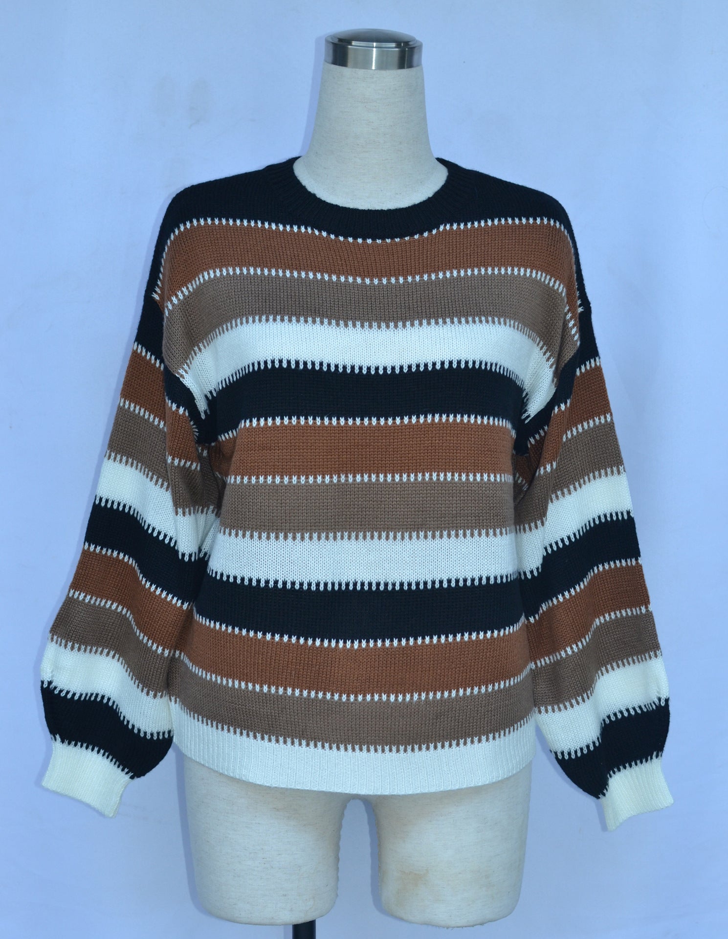 Stylish Patchwork Pullover Base Knit Sweater