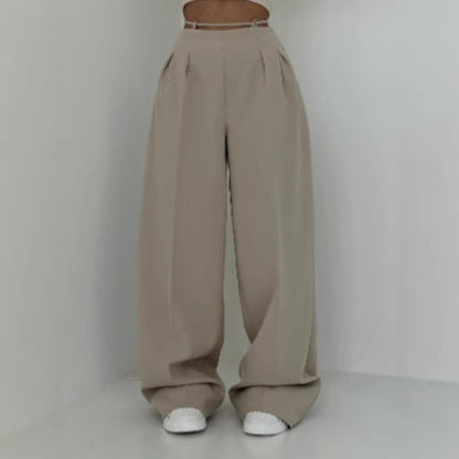 Fashion Casual Women's Clothing Straight-leg Trousers
