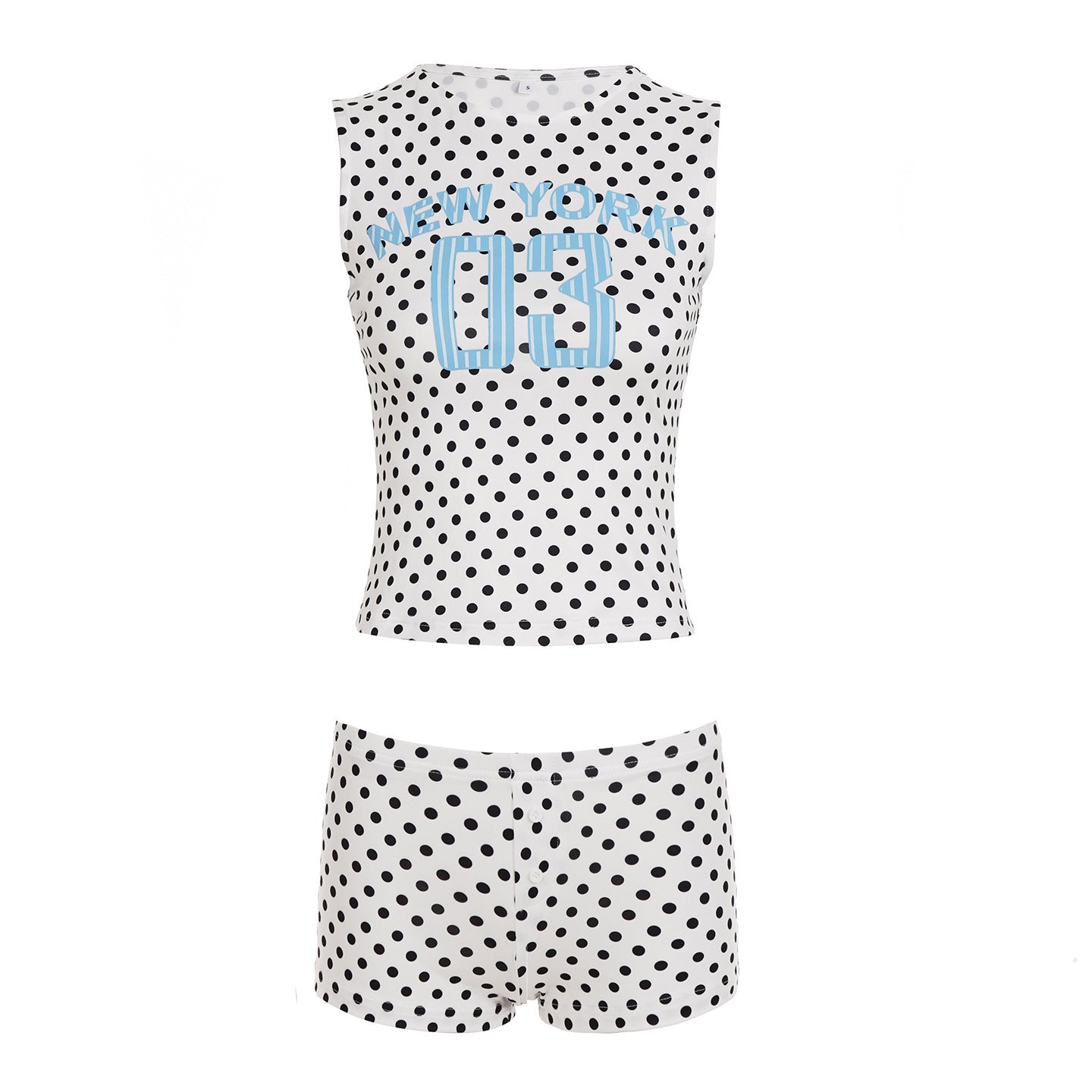Street Sports Digital Printing Sleeveless Tank Top Shorts Casual Suit