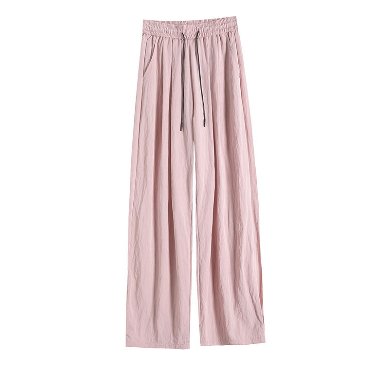 Thin Draping Lazy High Waist Wide Leg Pants