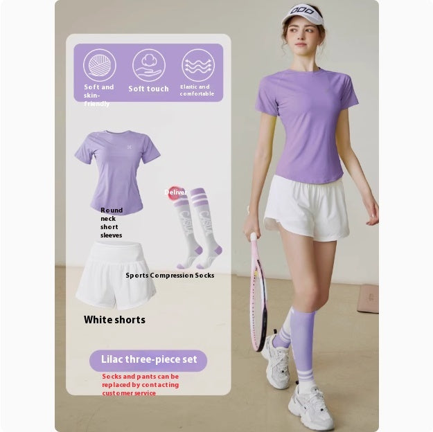 Morning Running Tennis Suit Gym Long-sleeved Top Yoga Suit