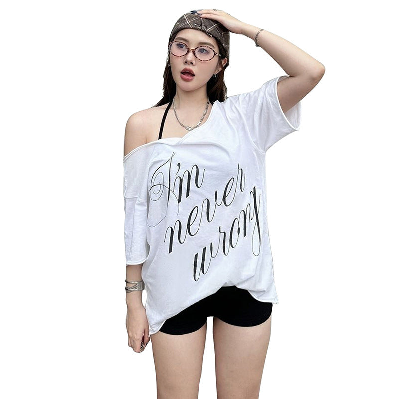 Women's Sexy Off-the-shoulder Design Short Sleeve