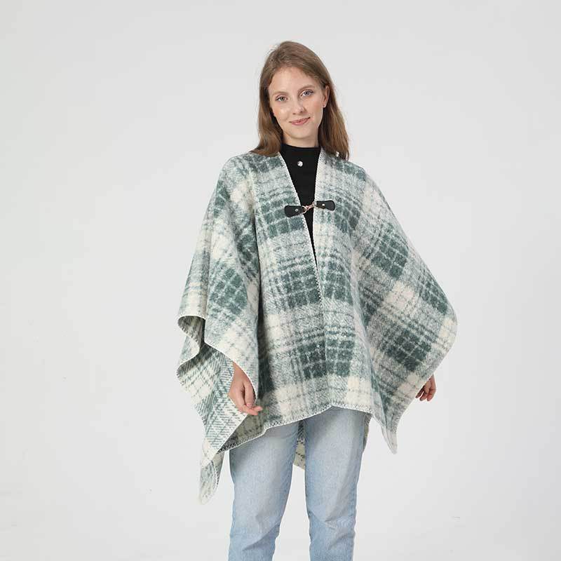 Spring, Autumn And Winter Air Conditioning Blanket Warm Cloak Women's High-grade Classic Plaid Elegant Shawl