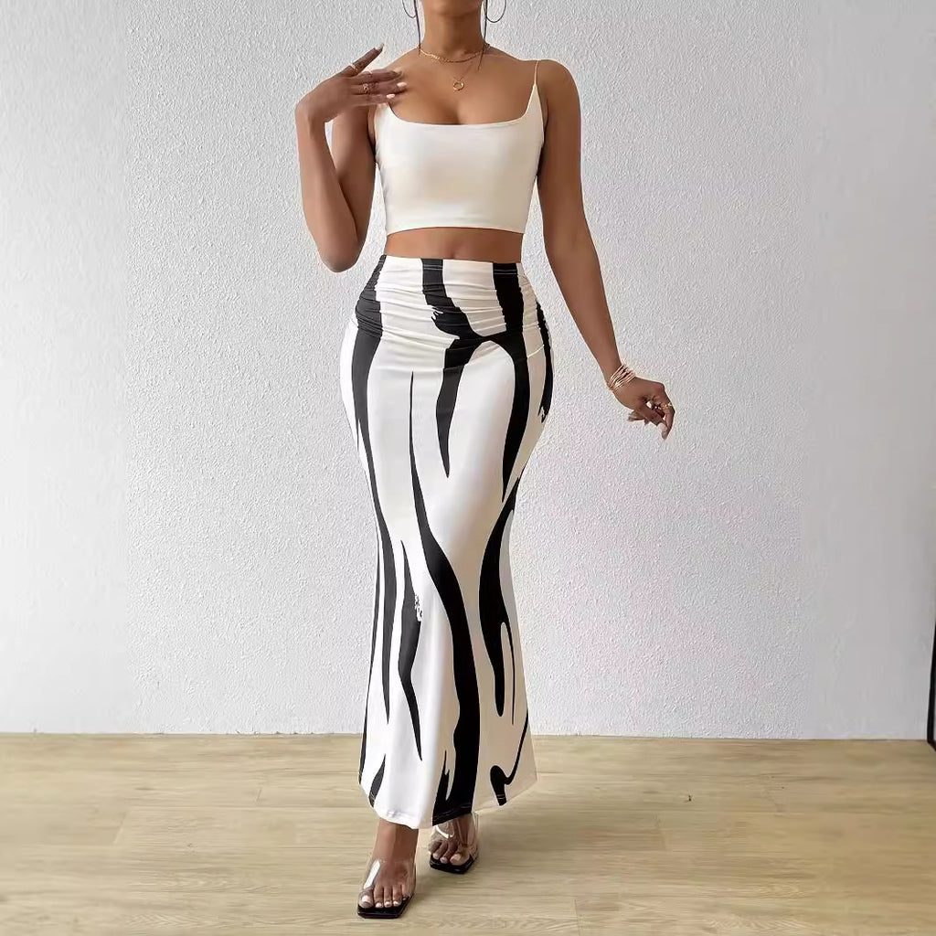 European And American Zebra Pattern Slimming Dress