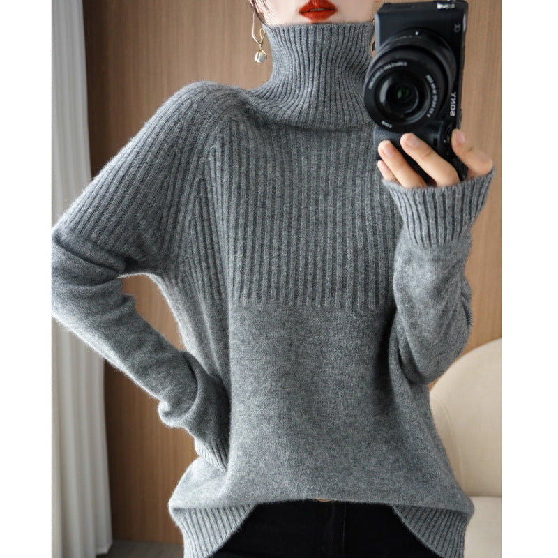 Loose High-neck Sweater Base Layer For Women