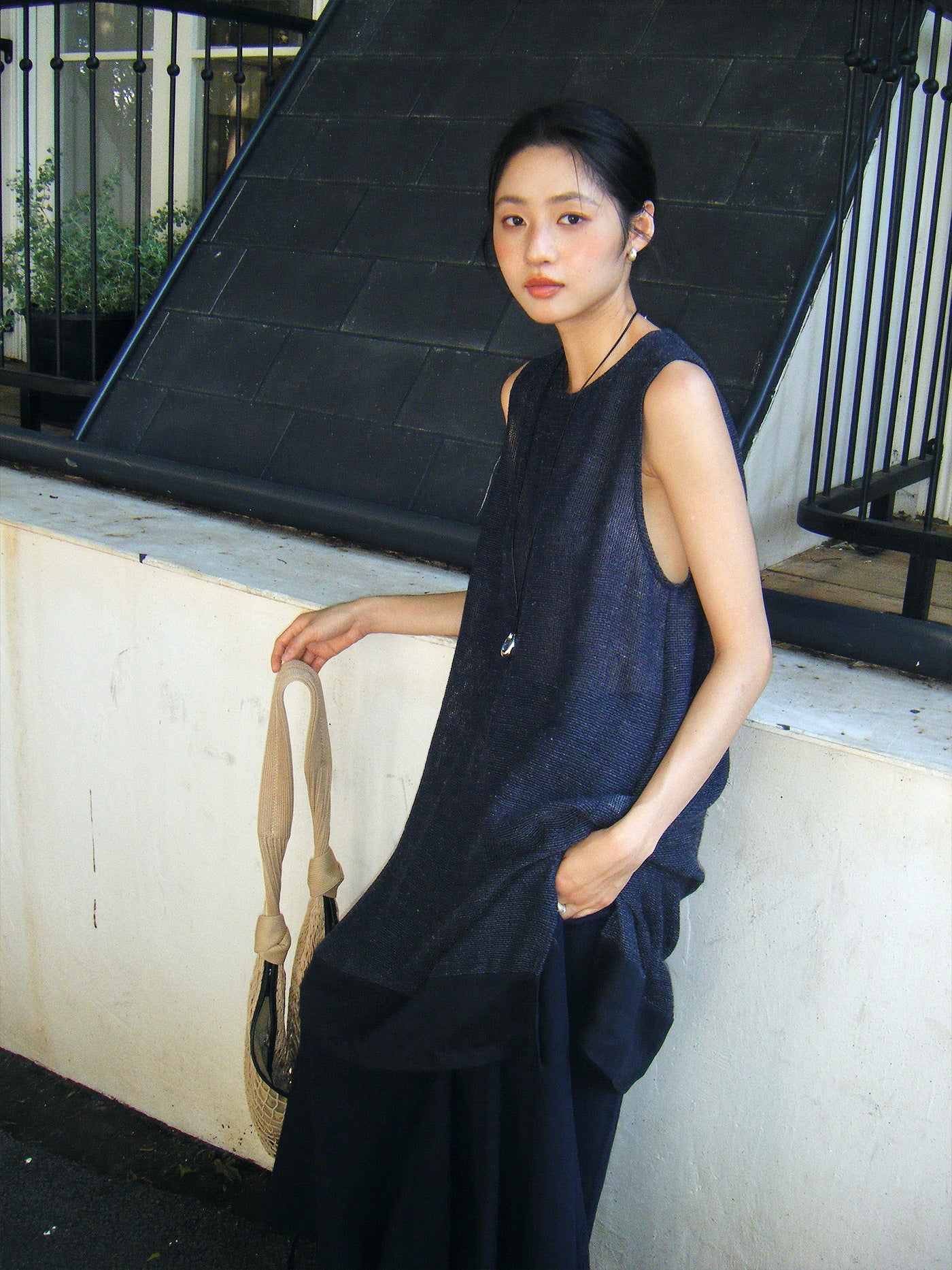 Fashion Personality Stitching Hollow Camisole Women