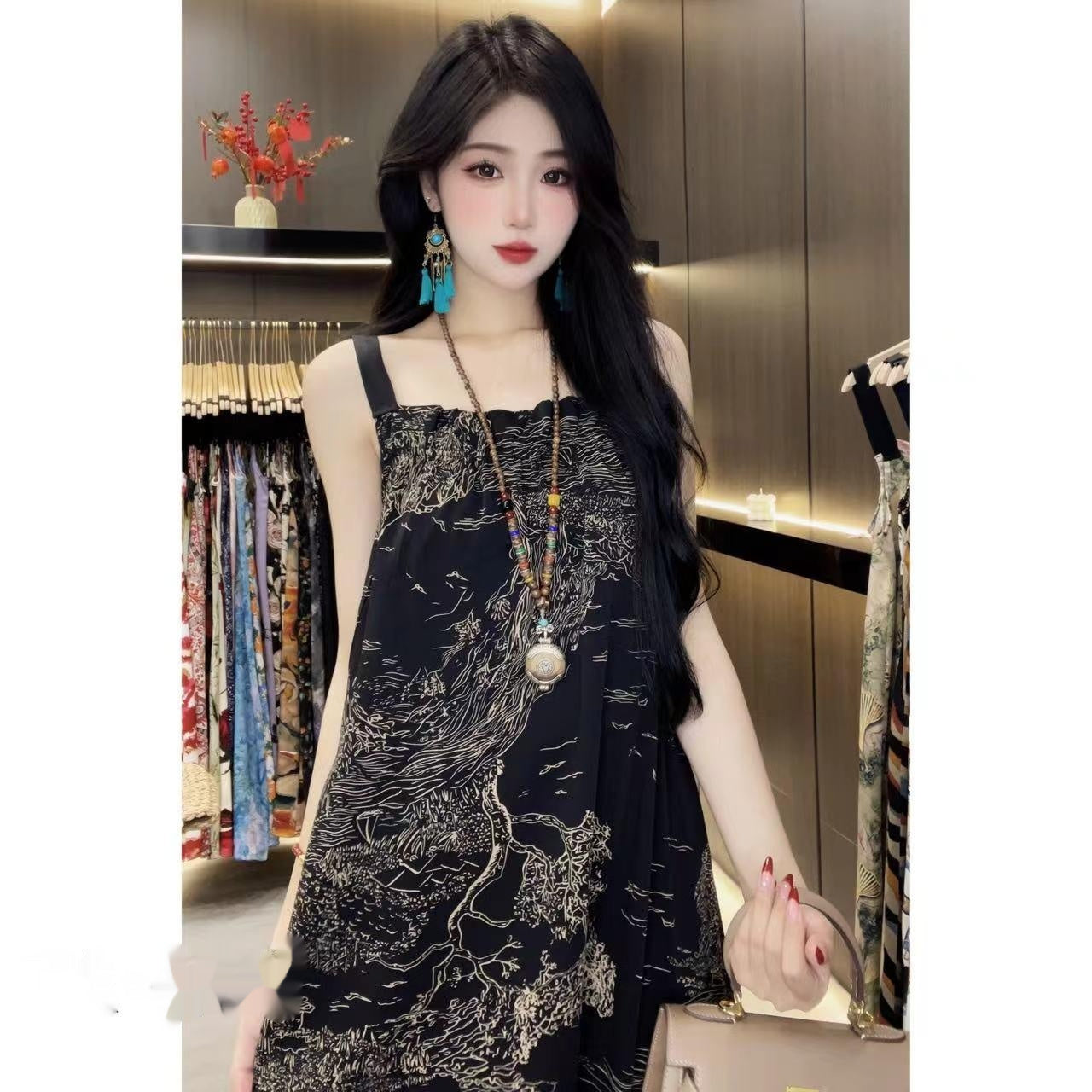 Ladies' Polyester Printed Dress