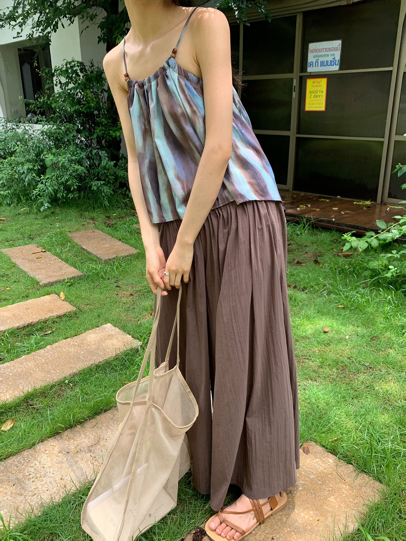 Women's Summer Thin Pleated Draping Casual Wide-leg Pants