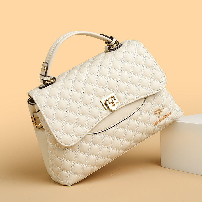 Fashionable Versatile Diamond-quilted Crossbody Shoulder Bag