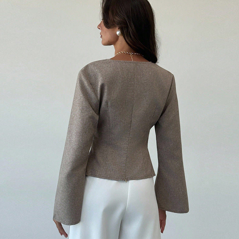 Fashion Slim Fit Long Sleeve Women's Top