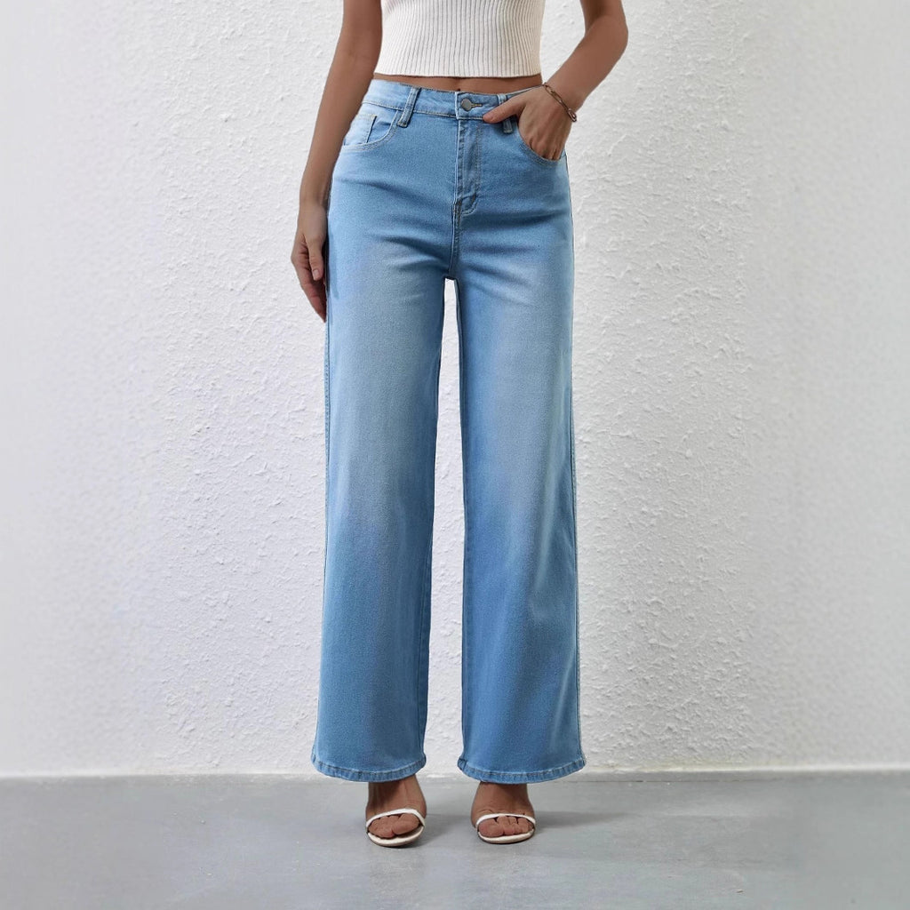 Women's Fashion Casual Stretch Straight High Waist Jeans