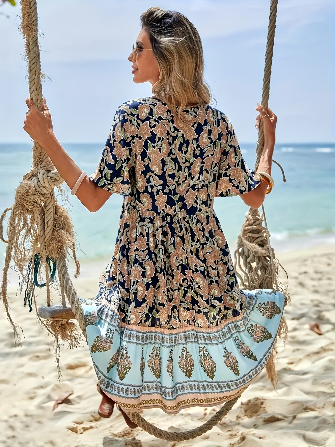 Fashion Personality Lady Elegant Print Dress