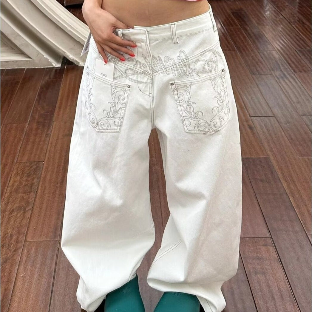 Premium High-waisted Straight-leg Jeans For Women