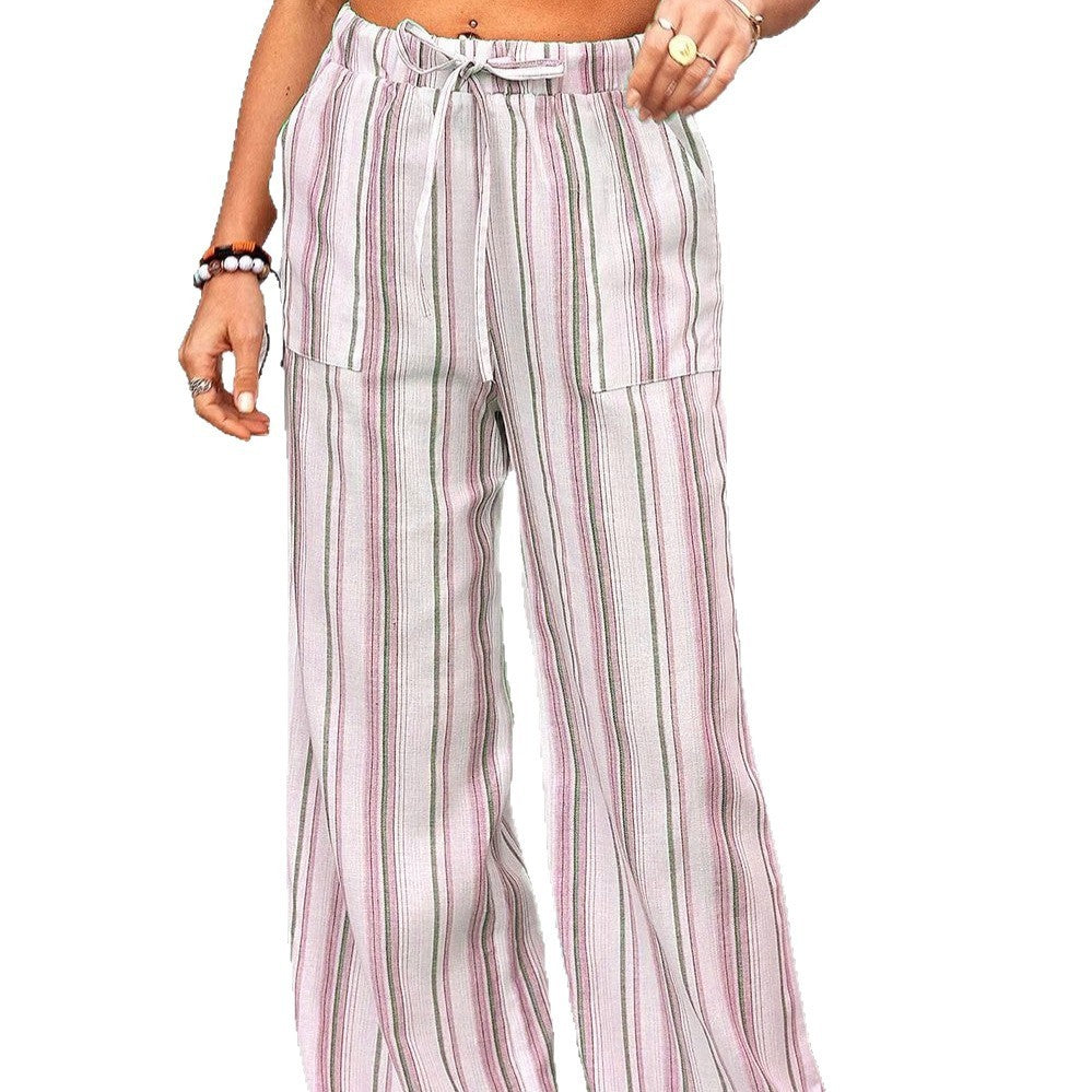 Women's Loose Striped Printed Trousers