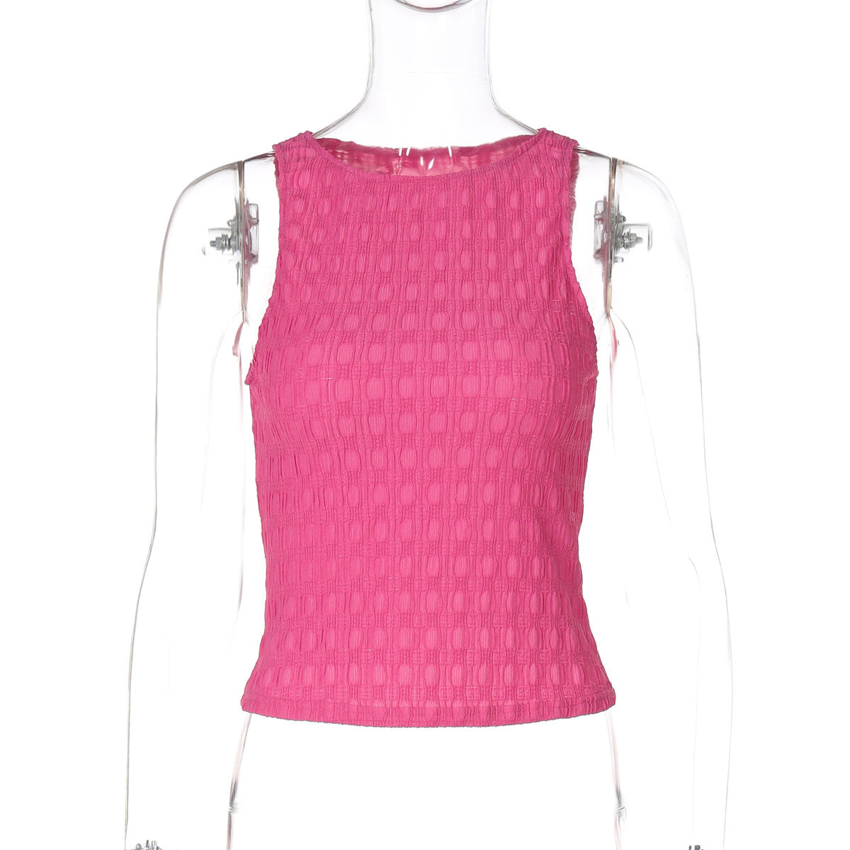 Women's Fashion Plaid Knitted Slim Top