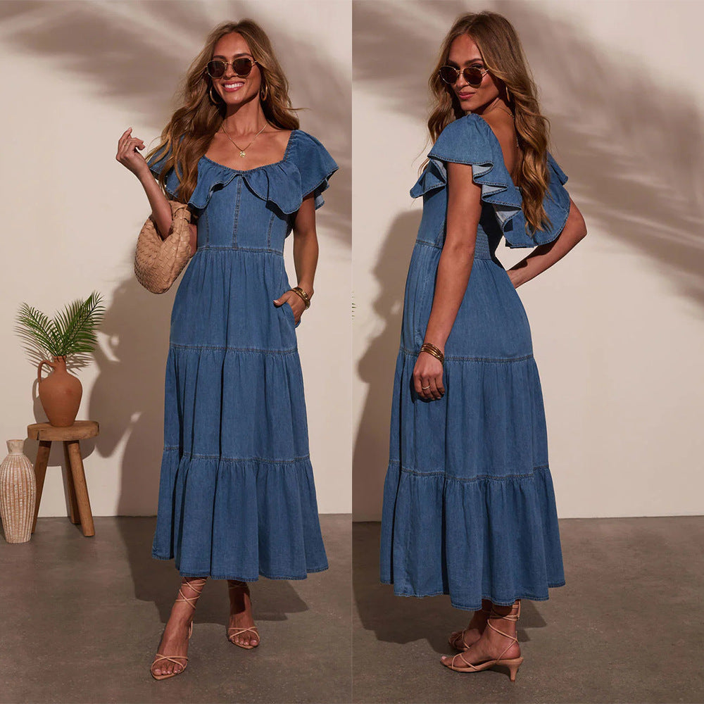 Fashionable Loose Denim Dress