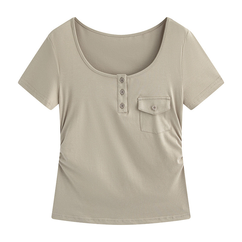 Soft And Slim Short Sleeved Top T-shirt