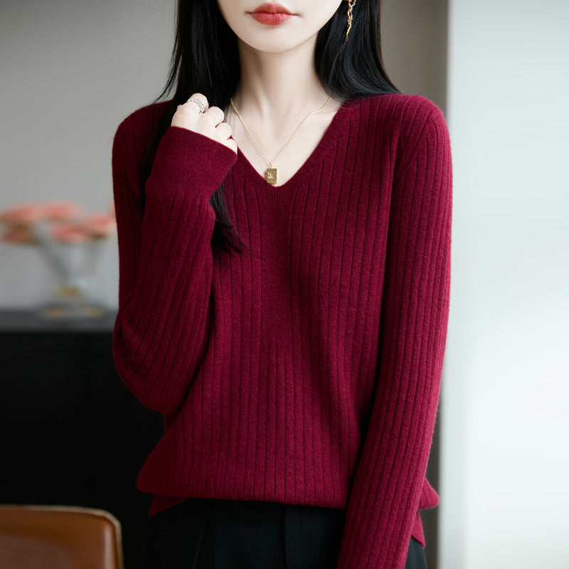 Solid-color Chic Base Top For Layering