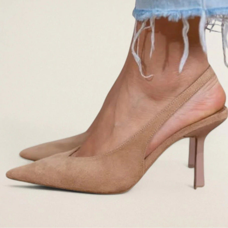 Stylish Pointed-Toe Plus-Size Slip-On Elegant Heels