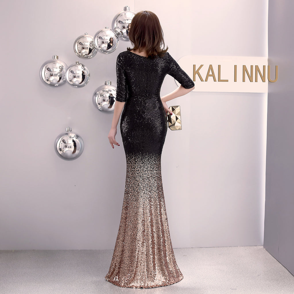 Fishtail Banquet Evening Dress Elegant Sexy Long