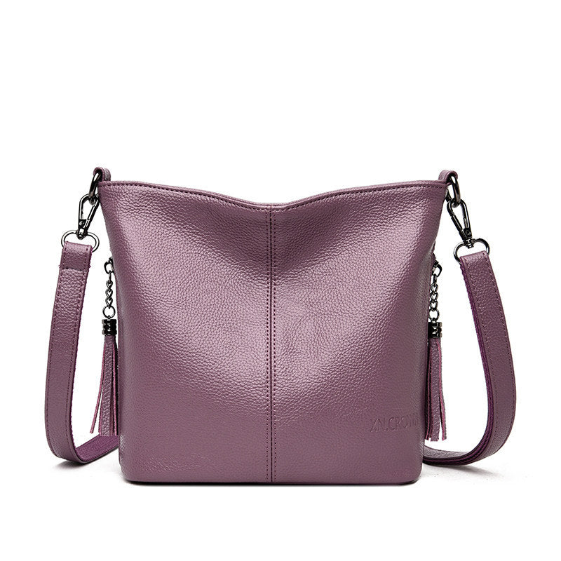 Womens Versatile High-Capacity Tassel Crossbody Bag