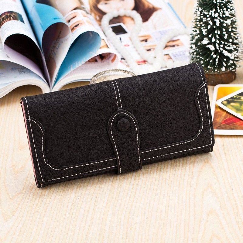 Stylish Matte Long Wallet For Women With Large Capacity