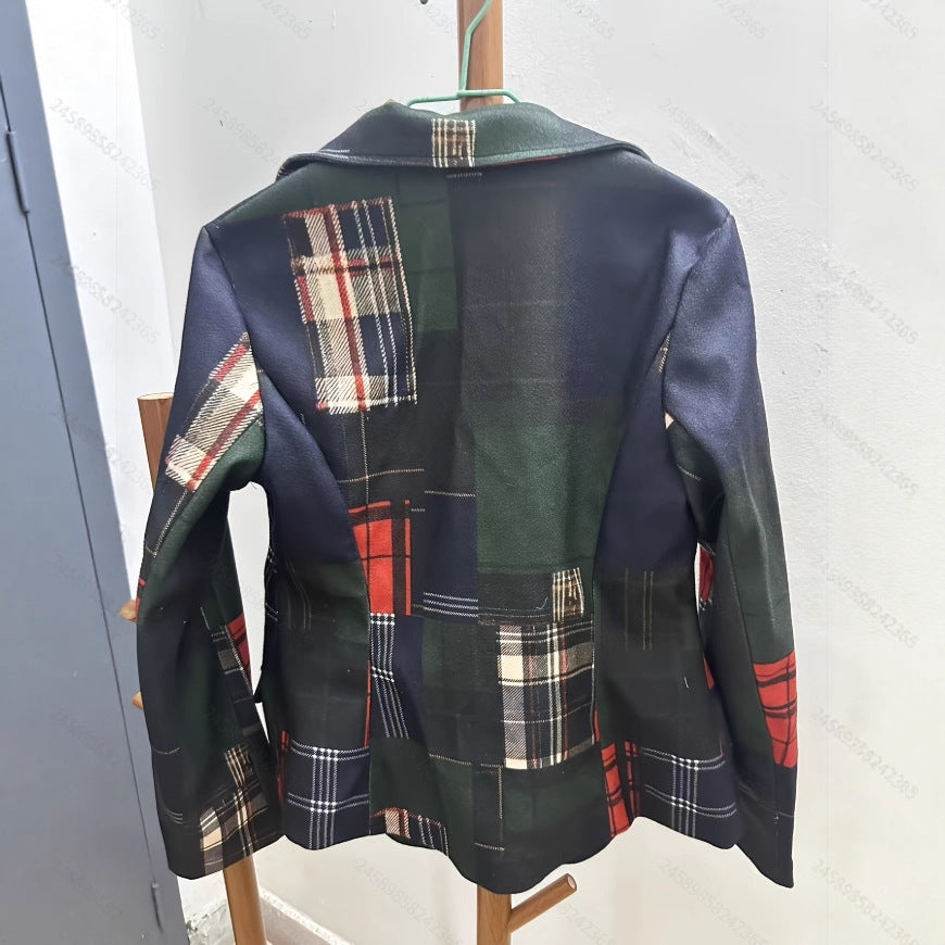 Ladies' Double-breasted Wool Suit Jacket