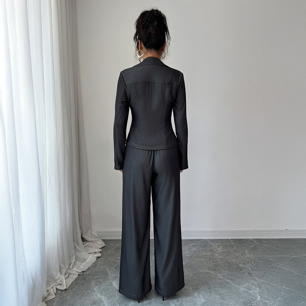 Women's Two-Piece Set With Coat And Long Skirt