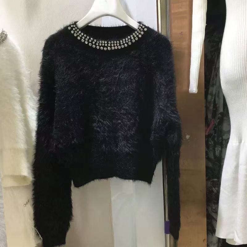 Stylish Cropped Womens Pullover Sweater